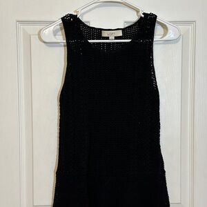 LOFT Black Sleeveless Knit Top